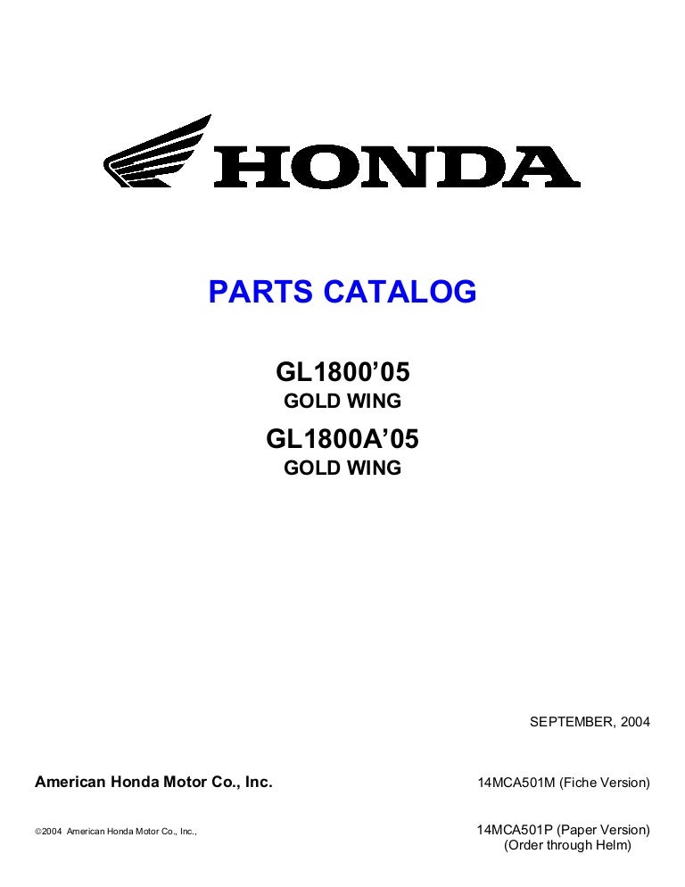 manual goldwing 1800