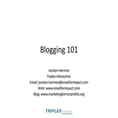 Blogging 101