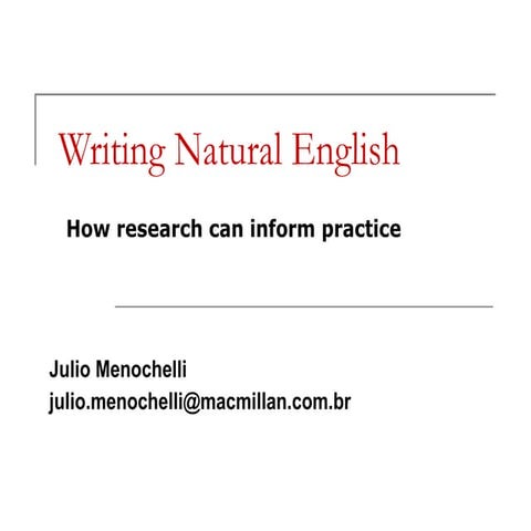 Writing Natural English