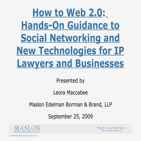 How to Web 2.0: Hands-On Guidance to Social Networking and New Technologies f...