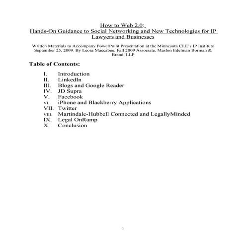 How to Web 2.0: Hands-On Guidance to Social Networking and New Technologies f...