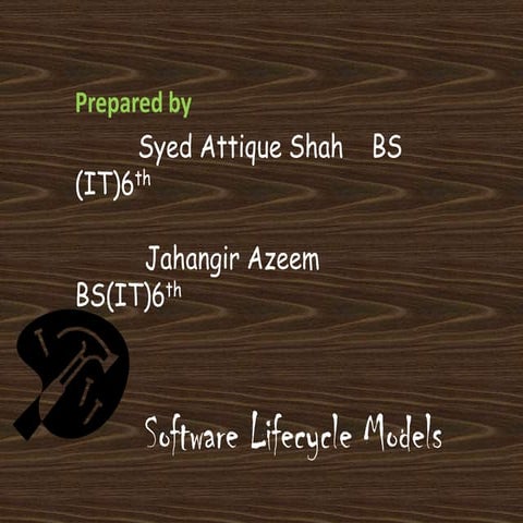 SOFTWARE LIFECYLE MODELS