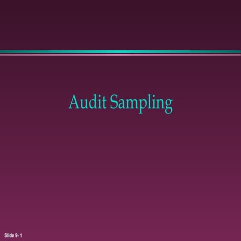 Audit sampling