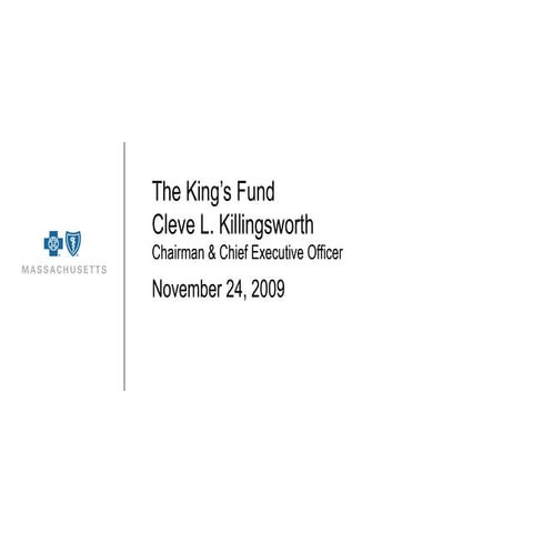Cleve Killingsworth speaking at The King's Fund Annual Conference