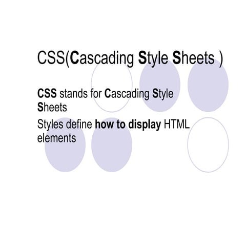 cascading style sheet ppt