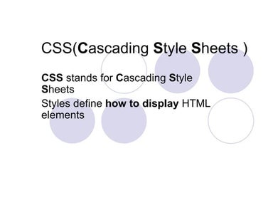 cascading style sheet ppt