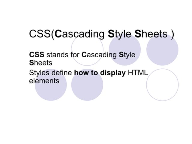 cascading style sheet ppt | PPT