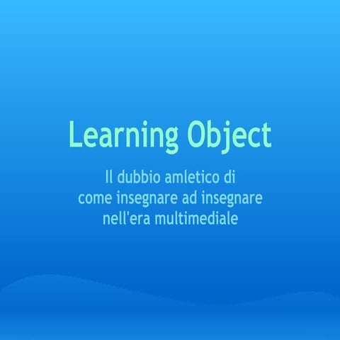 learning object | PPT | Technology & Computing