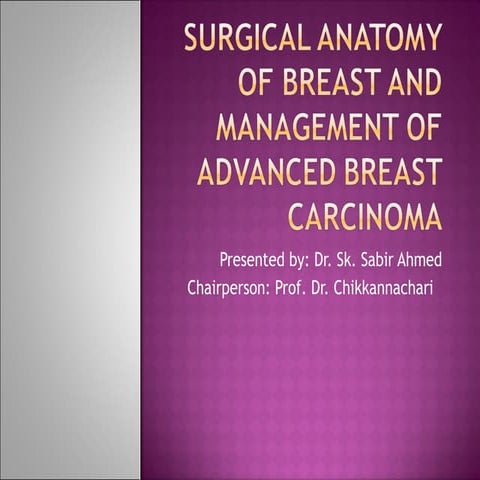 surgical anatomy of breast & management of advanced carcinoma breast | PPT
