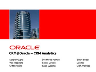 CRM@Oracle: CRM Analytics