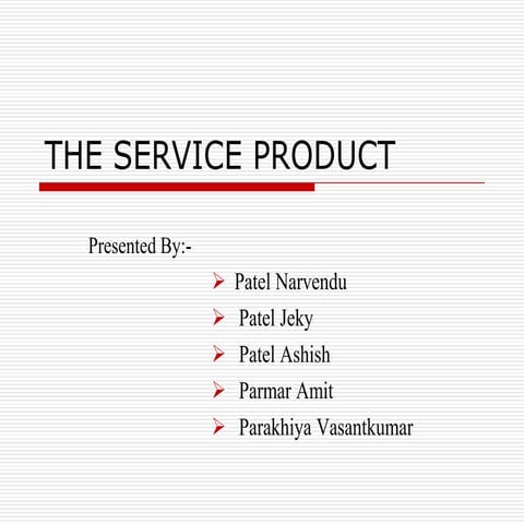 The Service Product