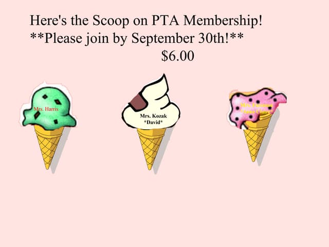 PTA Membership Drive: Mrs. Harris' Class