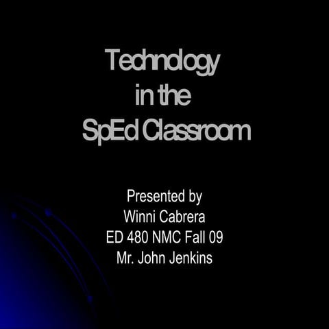 Technology in the SpEd Classroom