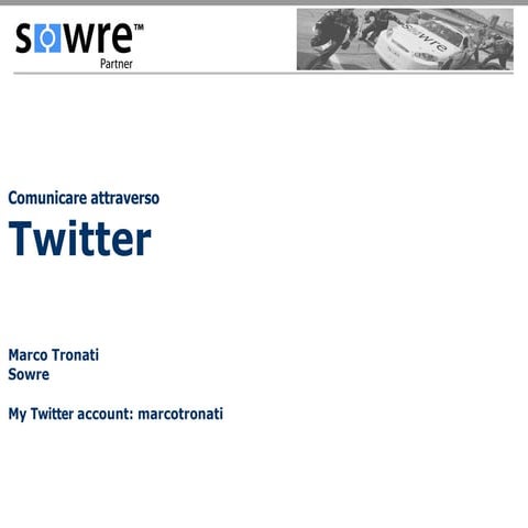 Comunicare attraverso Twitter