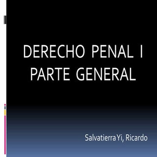 Derecho Penal I