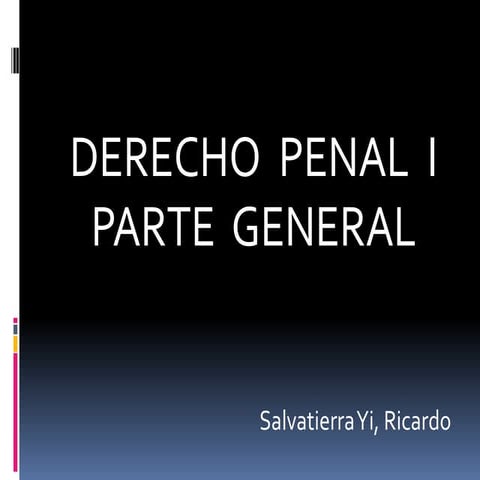 Derecho Penal I