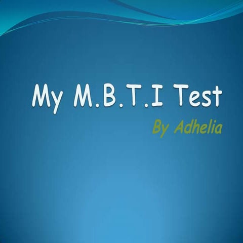MBTI test - by Adhelia