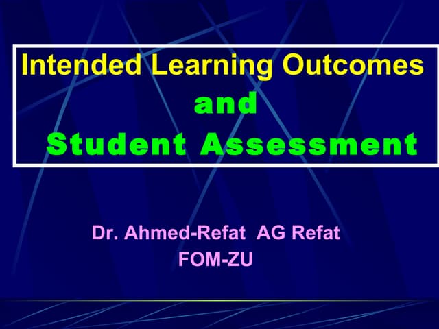 Examples Of Learning Outcomes