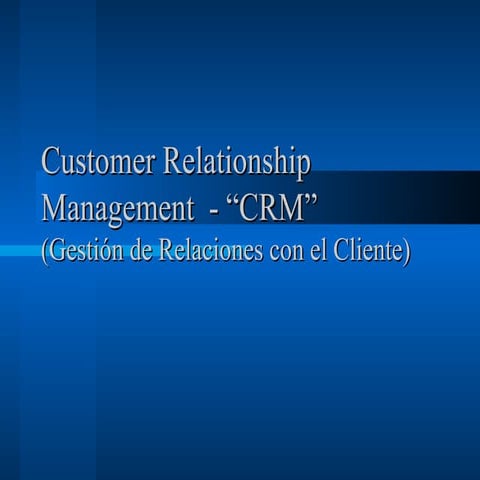 CRM (Customer Relationship Management)