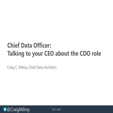 Talking to your CEO about the Chief Data Officer Role 