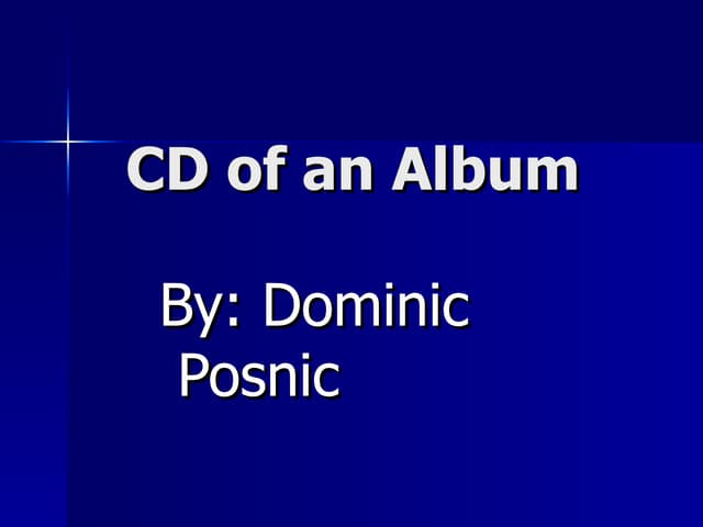 Cd of an album