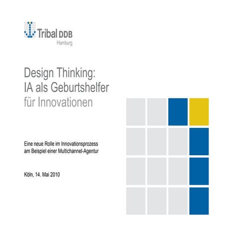 Design Thinking: IA als Geburtshelfer für Innovationen / IA Konferenz 2010/ T...