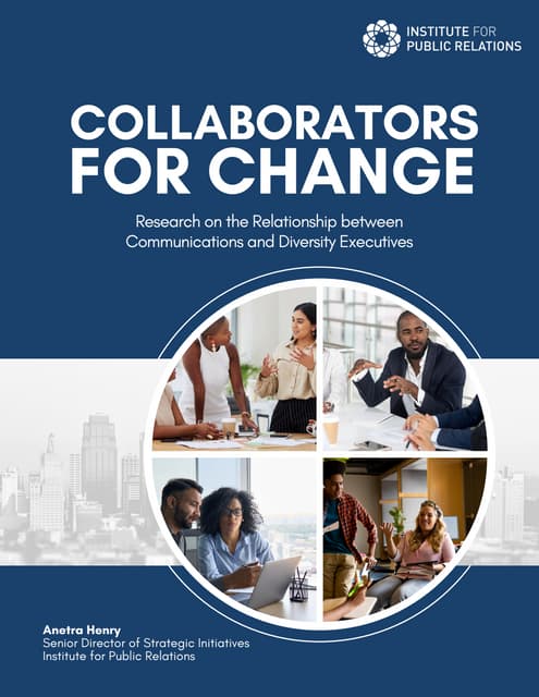 Collaborators for Change: Research on the Relationship between Communications...