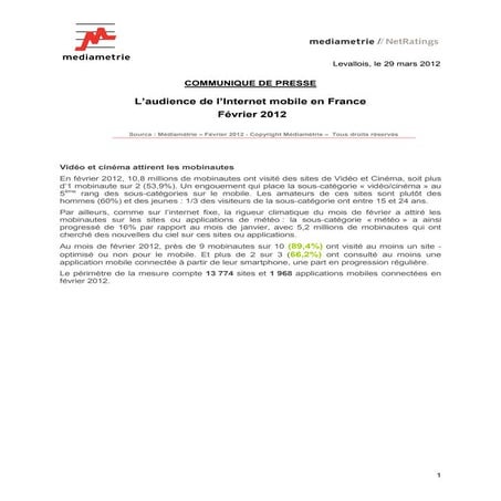 Cd p internet mobile février 2012