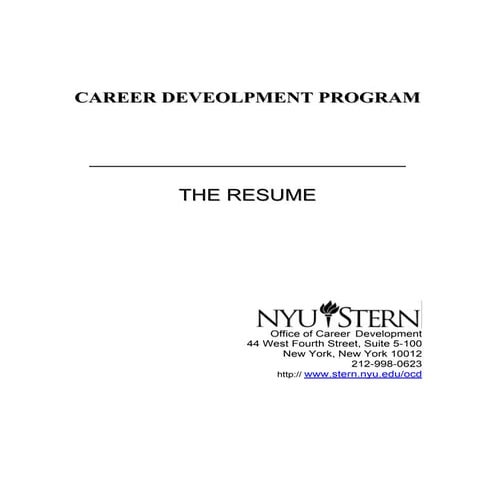 Resume Writing Guide