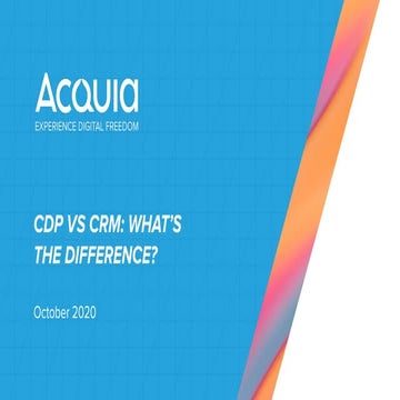 CDP vs CRM - What's the difference?