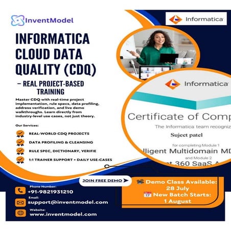 Informatica Cloud Data Quality (CDQ) – Real Project-Based Training Guide (2025)