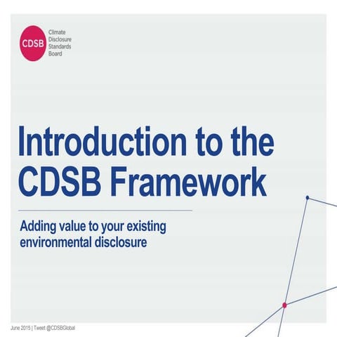 CDSB Framework 101