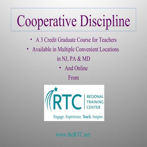 Cooperative Discipline from the Regional Training Center