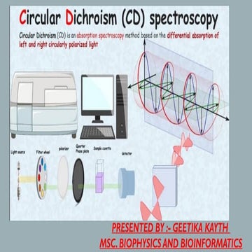 cd spectroscopy.pptx biophyiscs presentation | PPTX