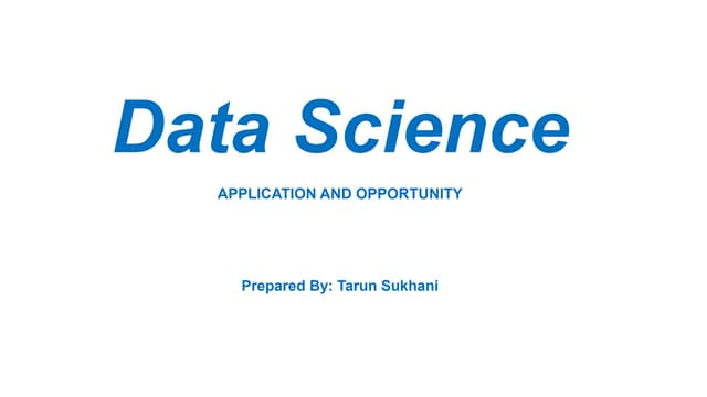 iTrain Malaysia: Data Science by Tarun Sukhani