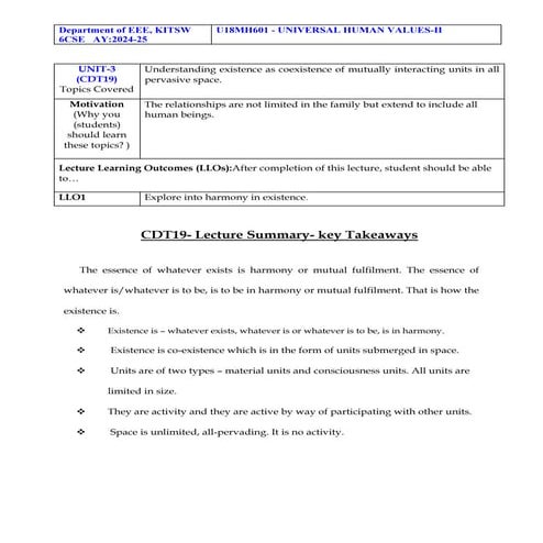 UHV II Lecture 22 - The Holistic Perception of Harmony in Existence v2.ppt