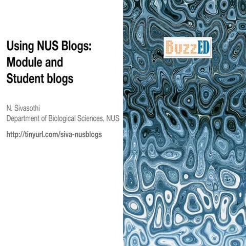 Using NUS Module Blogs