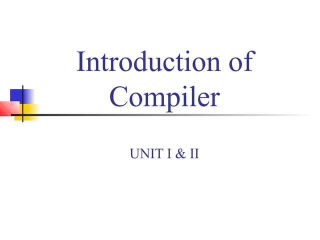 Cd unit i