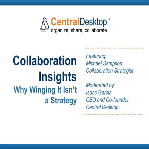 Webinar - Why Winging It Isn't a Strategy