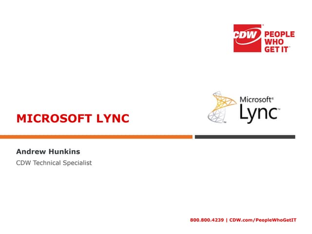 CDW Lync Presentation
