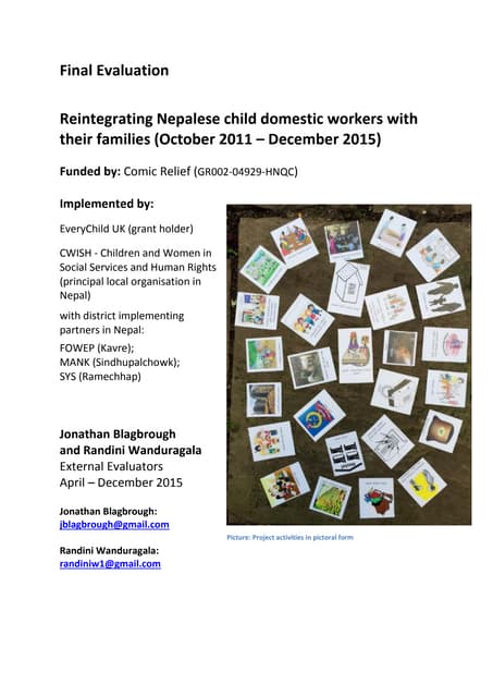 Reintegrating Nepalese child domestic workers with their families