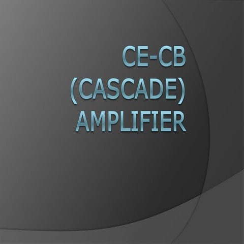CE CB (cascade) amplifier