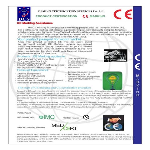 deming certification Ce marking