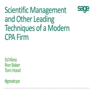 Scientific management and other lea...
