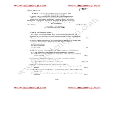 Ce052391 Environmental Studies Set1