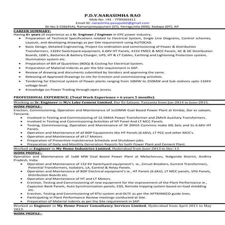 ELECTRICAL DESIGN ENGINEER LT & HT PANELS | PDF