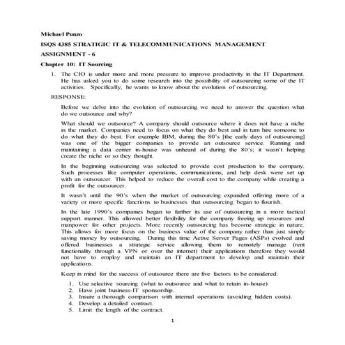 ISQS 4385 ASSIGNMENT - 6