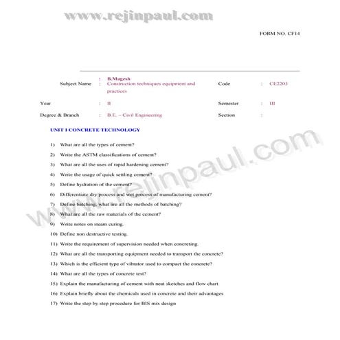 Ce2203 qb | PDF