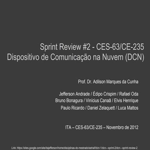ITA CE-235 - Apresentação - Sprint #2