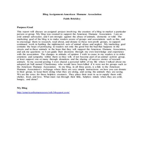 Blog Assignment | DOCX | Non-Profit Organizations | Industries